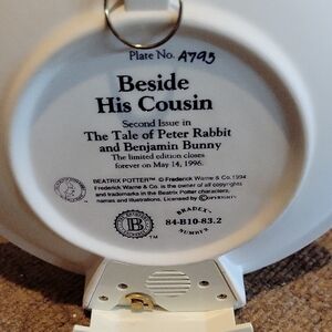 Beside His Cousin Collector's Plate